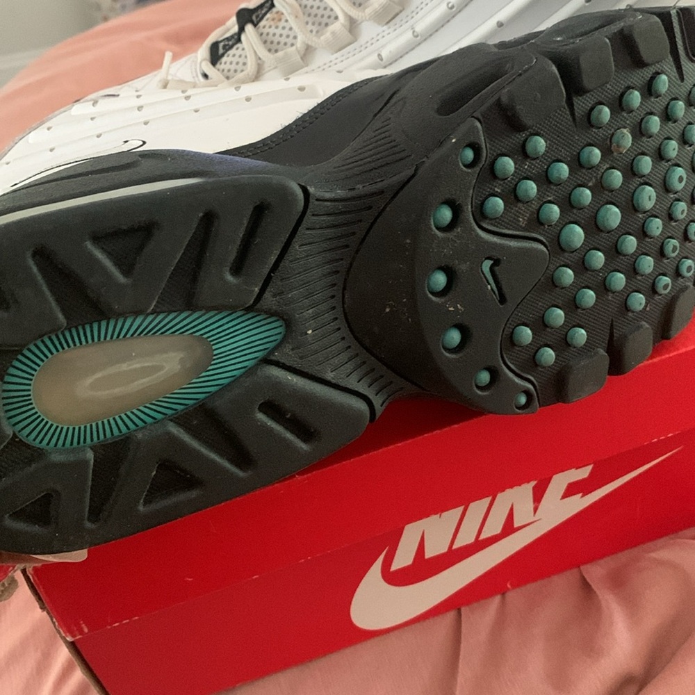 Nike Air Griffey Max 2 White Black Hyper Jade Men Size 14 442171-101 - Picture 6 of 6